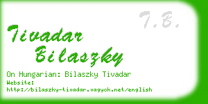 tivadar bilaszky business card